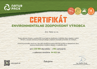 Certifikat EU- Netz s.r.o.